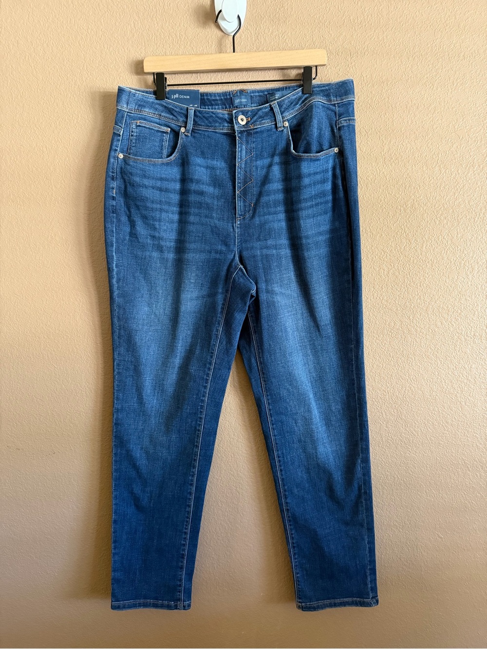 J. Jill Women’s High Rise Straight Leg Jeans Portside Wash Size 18 NWT - Picture 2 of 16